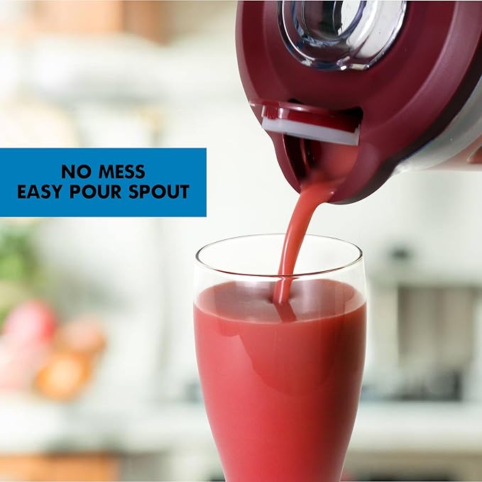 Kenmore Countertop Blender – Electric Mixer for Smoothies, Ice Crush & Pulse Function, Heavy Duty Tritan plastic Pitcher licuadora With 6 Speed, Kitchen Appliance, Dishwasher-Safe Jar, Red