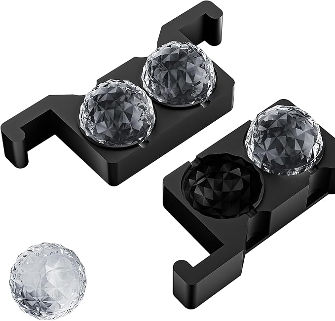 Bangp Clear Ice Ball Maker Mold,Crystal-clear Ice Cube Maker,4 Distinctive 2.4" Sphere Ice Cubes for Cocktails and Drinks,Fun Shapes Ice Ball Mold,Whiskey Gifts for Men
