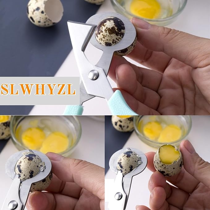 Quail Egg Scissors 9 Color - 9 Pack Stainless Steel Quail Egg Cutter Peeler Opener Shears Tool for Kitchen