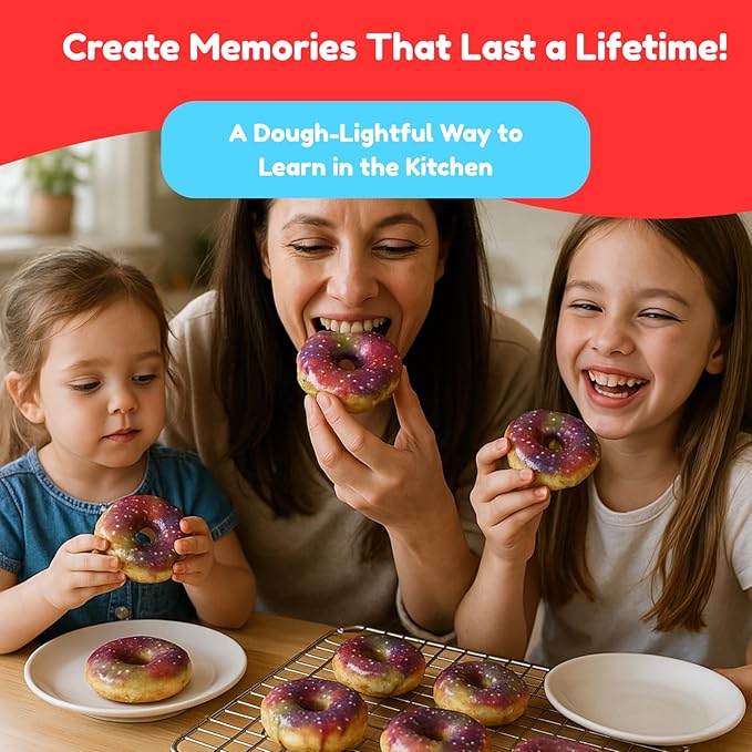 Little GF Chefs DIY Unicorn Donut Baking Kit for Kids | Gluten Free Rainbow Swirl Glaze Baking Supplies Gift Set with Icing Mix, Ingredients, Step-by-Step Instructions Dessert Kids Birthday Party