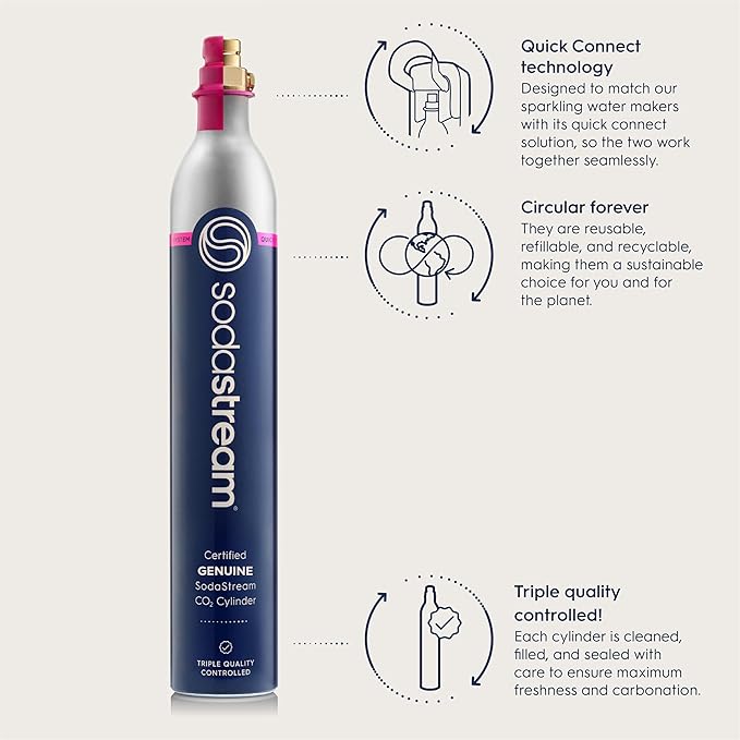 SodaStream Quick Connect CQC 60L Co2 Stock-Up Bundle with Bubly 3-Pack