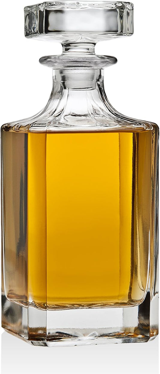 Whiskey Decanter for Liquor Scotch Bourbon Vodka or Wine - 750ml