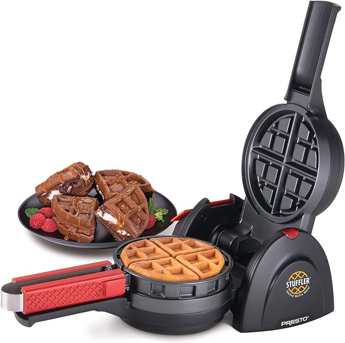 Presto 03512 Stuffler Stuffed Waffle Maker,Belgian,Large,Black,(Pack of 2)