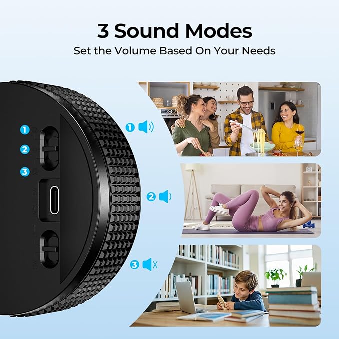 USB Rechargeable Magnetic Kitchen Timer for Cooking, Building 800mAh Battery Large Display Digital Countdown Countup Timer, 3 Preset 5/15/25 Mins Loud Alarm for Baking Grilling Studying