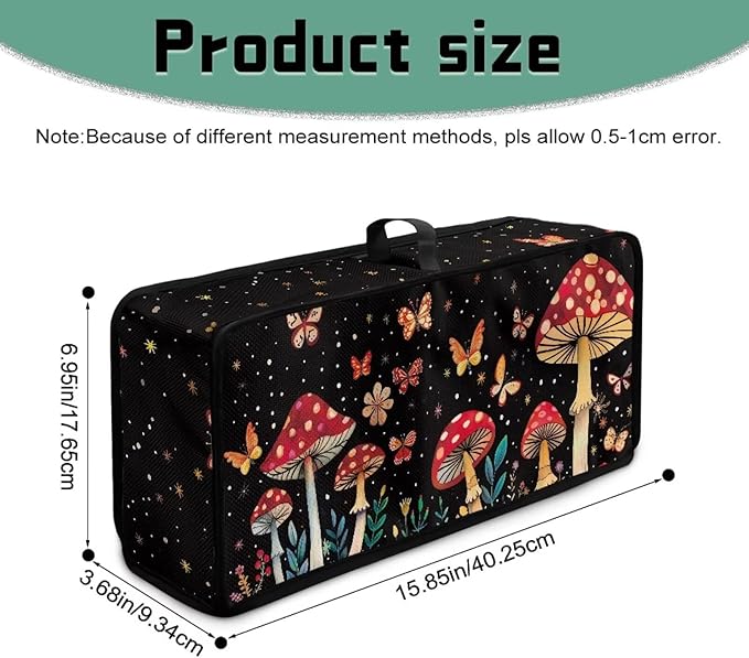 Toaster Cover 2 Slice Butterfly Mushroom 2 Slice Slim Toaster Cover, Heat- Resistant Water Resistant Folding Small Appliance Covers for Women