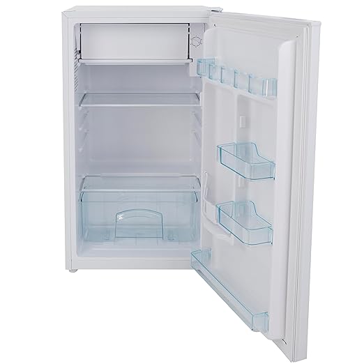 Avanti Mini Fridge Compact Refrigerator for Home Office or Dorm with Reversible Recessed Door, Adjustable Door Bins and Glass Shelves with Adjustable Temperature Control, 3.2-Cu.Ft., White