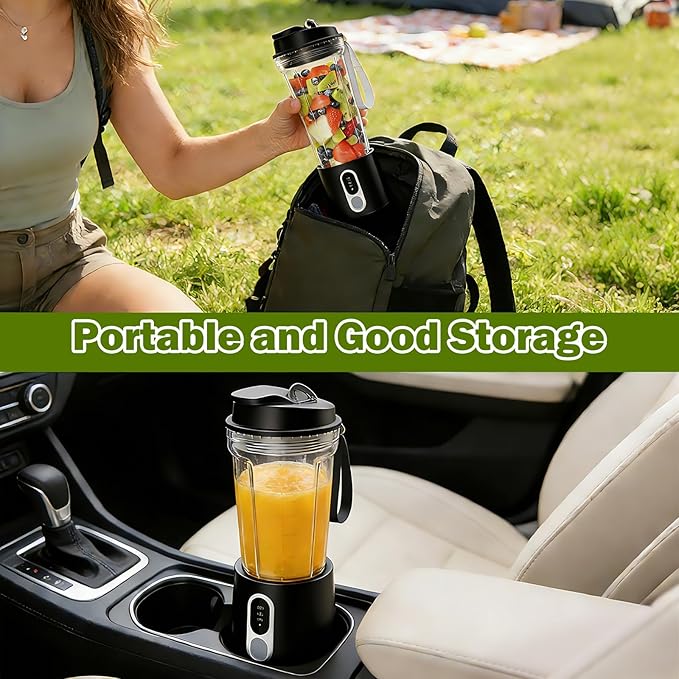 Portable Blender for Smoothies Personal Blender: 500ML Electric Juicer 300 Watt Small Blenders for Shakes and Smoothies Portable juicer for Baby Food Travel, Beach Office Sports