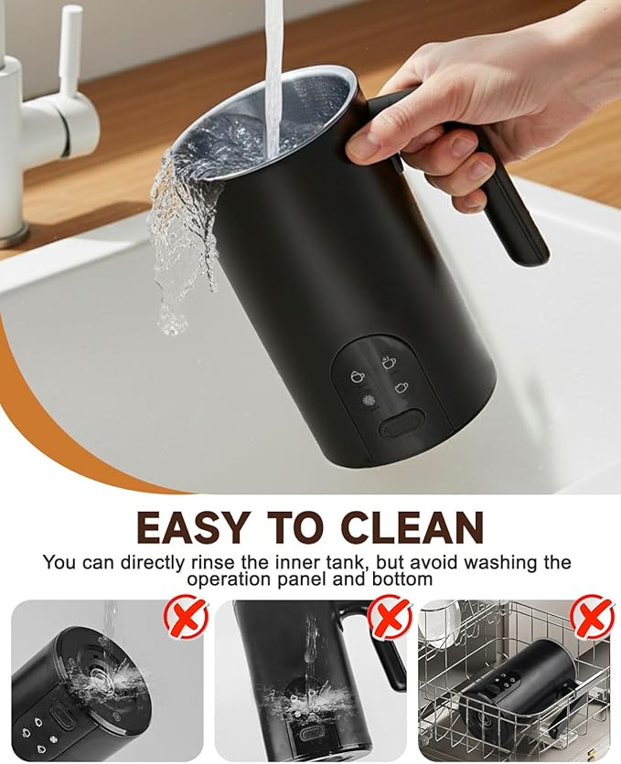 Electric Milk Frother, 4-in-1 Automatic Milk Frother and Steamer 11.8oz/350 ml, Hot and Cold Foam Maker, Milk steamer Warmer Heater Foamer for Coffee, Latte, Cappuccino, Matcha