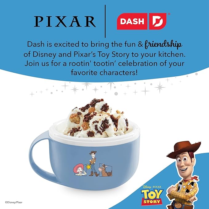 Disney Dash My Mug Ice Cream Maker - Makes Single Serving of Gelato, Frozen Yogurt, Sorbet & More - Easy to Clean & Use - Toy Story, 1 Bowl