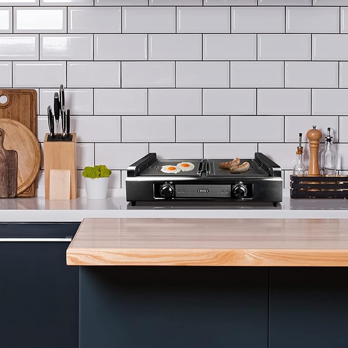 Danby DBSG29412XD11 Smokeless Indoor Grill in Black Advanced Air Circulation Technology Independent on/off and temperatures.