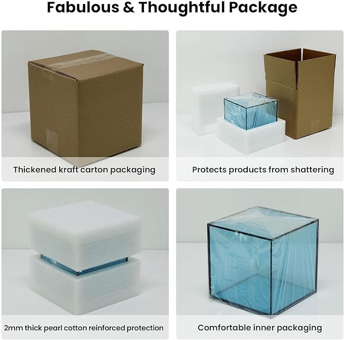 NC Coffee Capsule Storage Box Coffee Pod Holder Organizers Accessories Anti Dust Durable Clear Acrylic Box for House and Office Use, Light Blue, 5*5 In