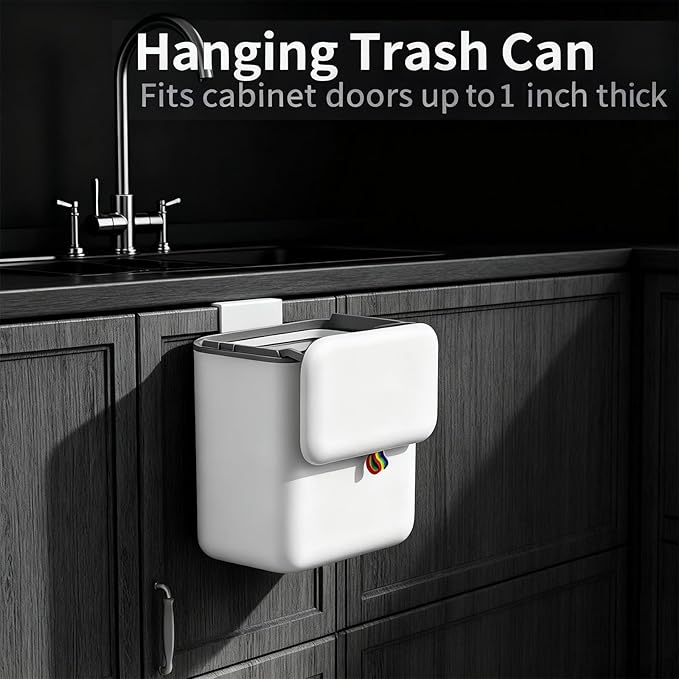 Compact Wall Mounted Humus Bucket with Fasteners Gluey Mattresses 2 Opening Fashion for Bathroom Bedroom Store Locking Mechanism Lid Kitchen Humus Bucket