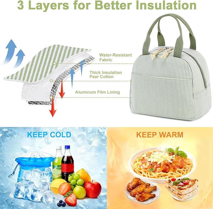 Bluboon Lunch Box for Women Cute Lunch Bag Reusable Insulated Lunch Bags Large Capacity Lunchbox Cooler for Work Picnic or Travel gifts for women