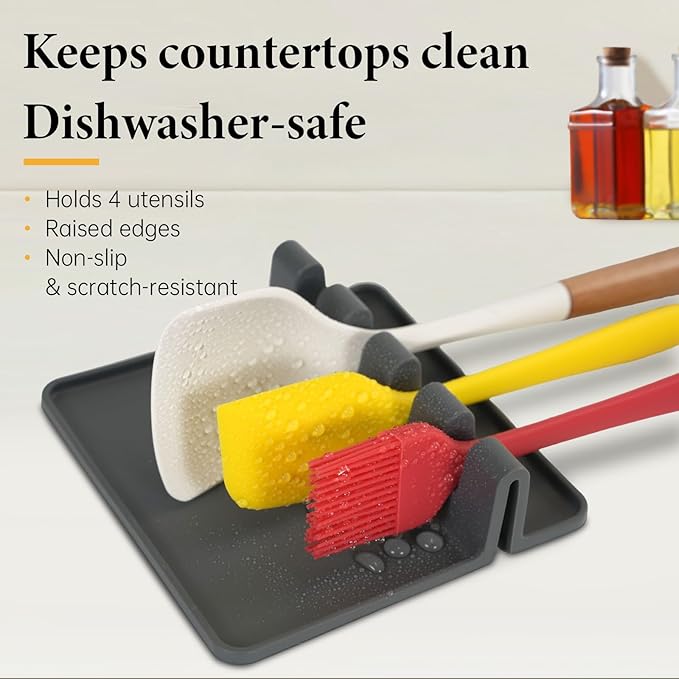 Removable Pot Handle, Universal Pan Handle, Replacement for Pots and Pans, Fits All Cookware, Includes Spoon Rest, Durable & Heat-Resistant, Black