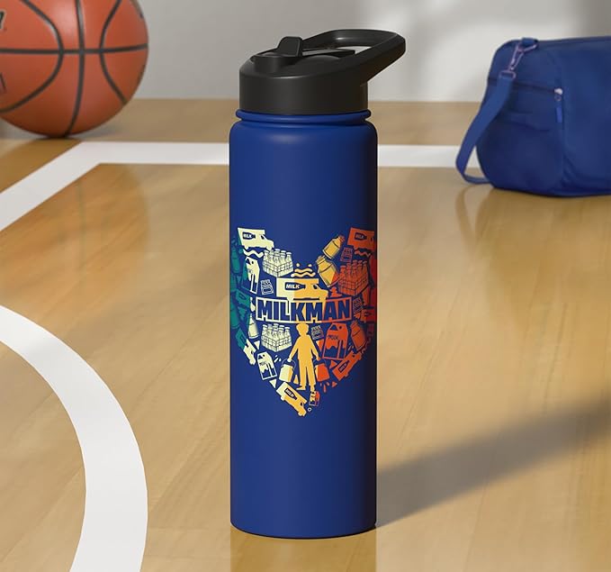 Milkman Dairy Farmer Heart Milkman Life Everyday Stainless Steel Insulated Water Bottle