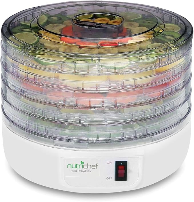 Electric Food Dehydrator Machine, Professional Multi-Tier Kitchen Food Appliances & Complete Dehydrator Cookbook: How to Dehydrate Fruit, Vegetables, Meat & More