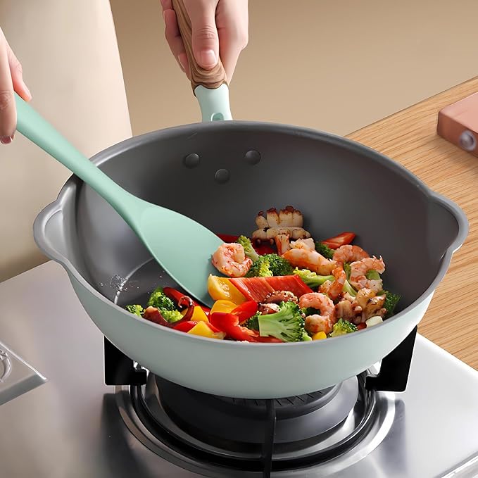 AOTHOD Silicone Cooking Utensils Set - 446°F Heat Resistant Silicone Kitchen Utensils,Spatula,Spoon, Kitchen Utensil Sets Gadgets Tools Set for Nonstick Cookware,Dishwasher Safe BPA FREE (Multicolor)