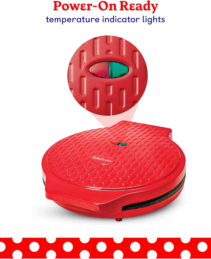 Betty Crocker Pizza Maker Plus,12" Indoor Electric Grill,Nonstick Griddle Pan for Pizzas,Quesadillas,Tortillas,Nachos and more,12" Electric Griddle for Delicious Meals and Snacks,Red,(Pack of 2)