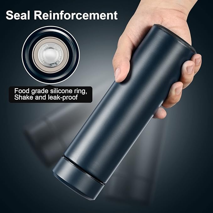 PARACITY Insulated Water Bottle,17 oz Stainless Steel Thermo, Double Wall Vacuum Water Bottle, Metal Water Bottle Keeps Hot for 12 Hrs, Cold for 24 Hrs, for Coffee, Drinks