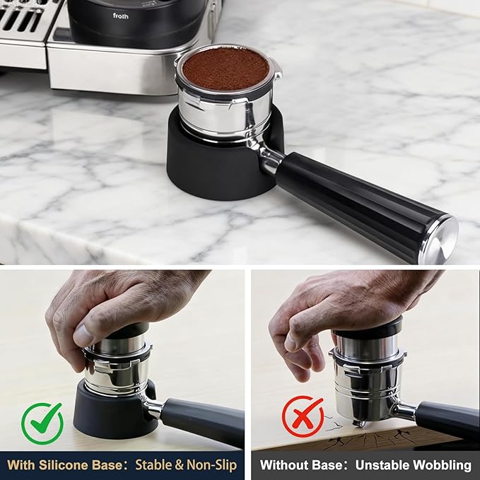 Portafilter Holder for Ninja Luxe Cafe Pro Es601 & Es701, Tamper Base Compatible Ninja Espresso Machine (Black)