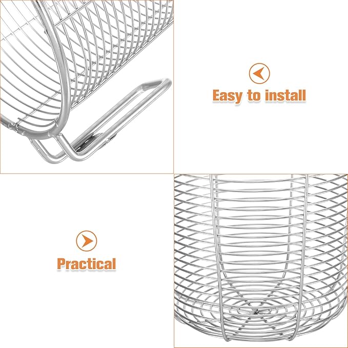 Cabilock Dishwasher Chopstick Basket with Hooks, Stainless Steel Kitchen Utensil Holder, Cutlery Organizer for Chopsticks Spoons Forks Straws, Small Hanging Silverware Drying Rack, 3pcs