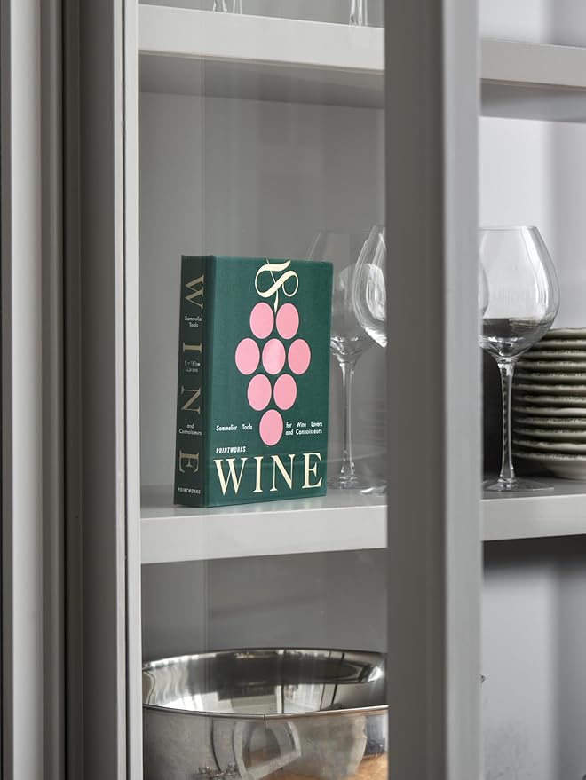 Printworks The Essentials, Wine Tools – Wine Bottle Opener, Stopper, Pourer & Collar Set in Elegant Book-Style Case