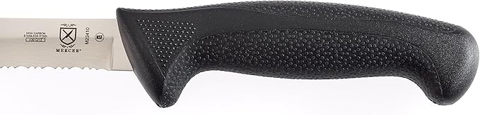 Mercer Culinary Millennia Black Handle Tiger Edge Slicer, 8-Inch