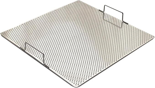 Sunrise Stainless Steel Fryer Screen with Handles (Solid Screen) (1, 17.5" x 17.5" x 2")