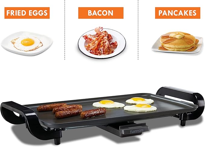 Kenmore 88916 10" x 18" Non-Stick Electric Griddle in Gray
