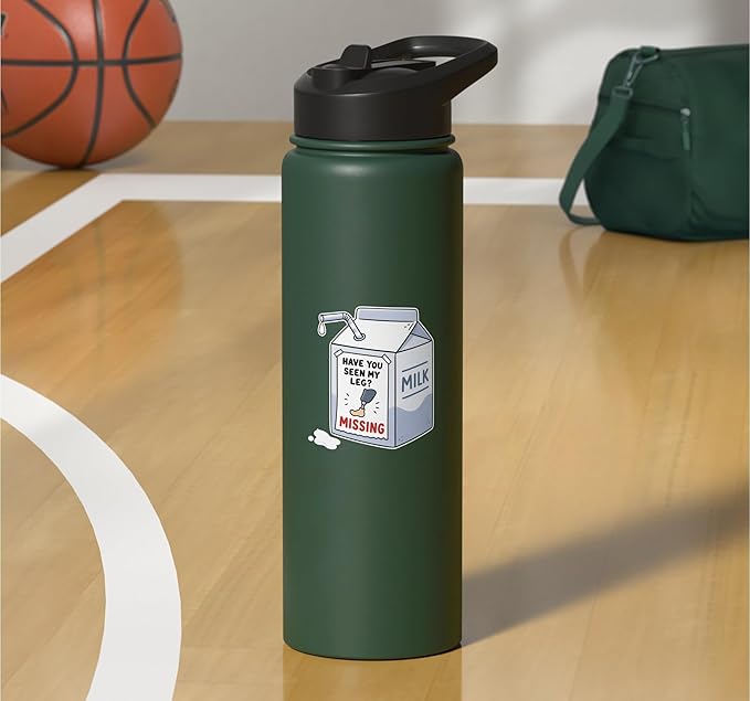 Amputee Leg Amputation Milk Carton Have You Seen My Legs Stainless Steel Insulated Water Bottle