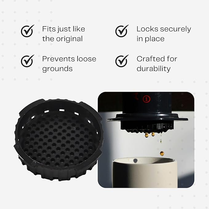 Coffee Maker Filter Cap – Compatible with Popular Compact Coffee Press Models, BPA-Free Food-Grade Plastic Accessory Fits Original, Go, and Clear-Style Designs
