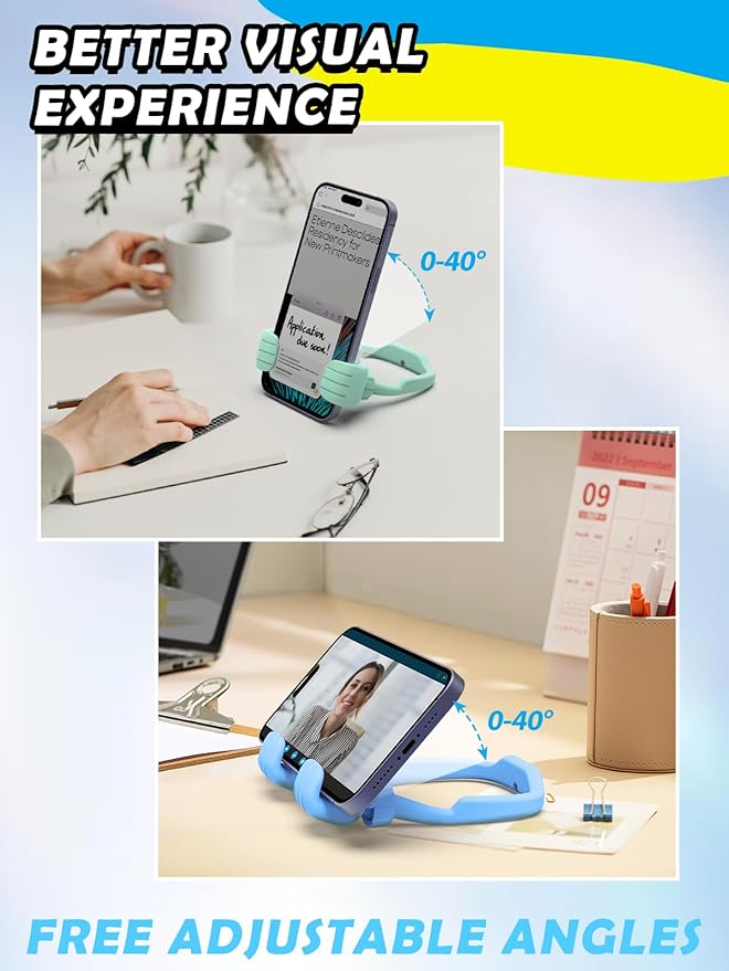 Stocking Stuffers for Teens Boys Mens Adults Gifts for Christmas: Thumbs Up Lazy Phone Stand Cell Phone Holder Funny Gifts for Kids Girls Teenage Women Wife Cool Gadgets White Elephant Stuff Ideas