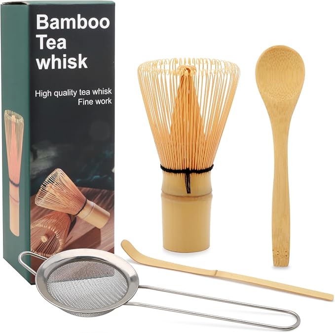 Maredash Matcha Whisk Set,Matcha Whisk,Matcha Set,Bamboo Whisk,Matcha Kit,Chasen Matcha Stirrer,Made from 100% Natural Bamboo,Durable and perfect for making matcha tea