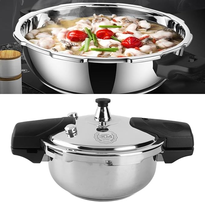 Stainless Steel Pressure Cooker, 1.8L Electric Pressure Cooker 1.8 Liter Mini Pressure Cooke Slow Cooker Explosion Proof Rice Cooker Yogurt Maker Cake Maker Egg Cooker Hot Pot