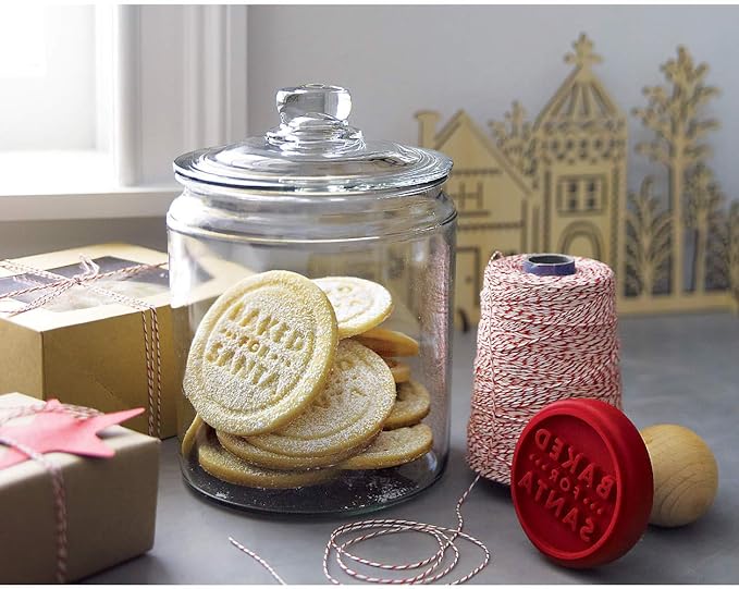Le'raze Glass Canister Set for Kitchen Counter + Labels & Marker - Set of 2 - Glass Cookie Jars with Airtight Lids - Food Storage Containers with Lids Airtight for Pantry - Flour, Sugar, Coffee, etc.