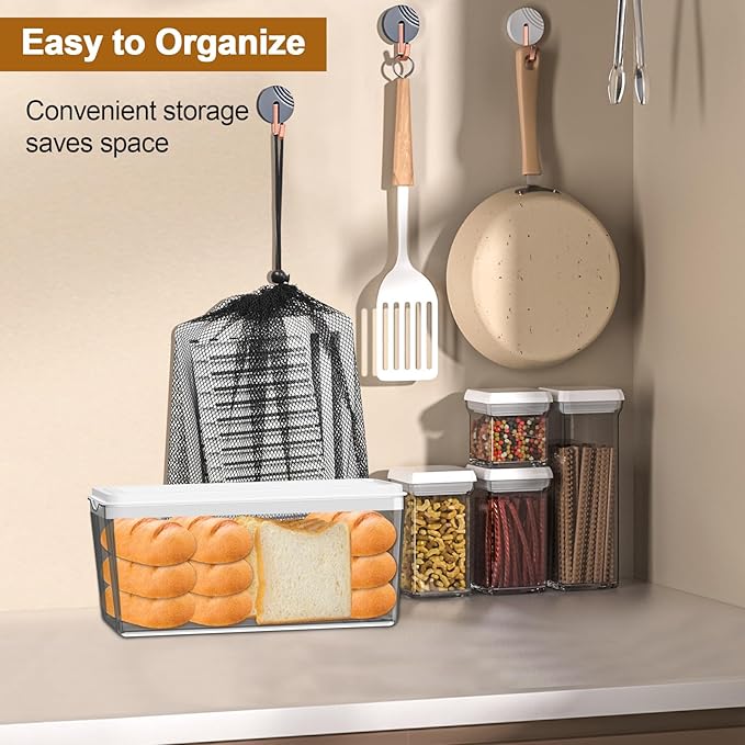 Kiss Core Upgrade Pull Out Bread Slicer for Homemade Bread with Bread Box, Foldable Bread Slicing Guide,Removable Cutting Board, Slice Evenly, Bread cutter slicer Suitable for Bread Making Supplies