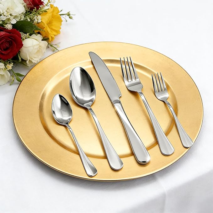 20 Piece Silverware Set,for Home,Kitchen,Restaurant.Flatware Set,Stainless Steel Cutlery Utensil Set include Forks,Knives,Spoons
