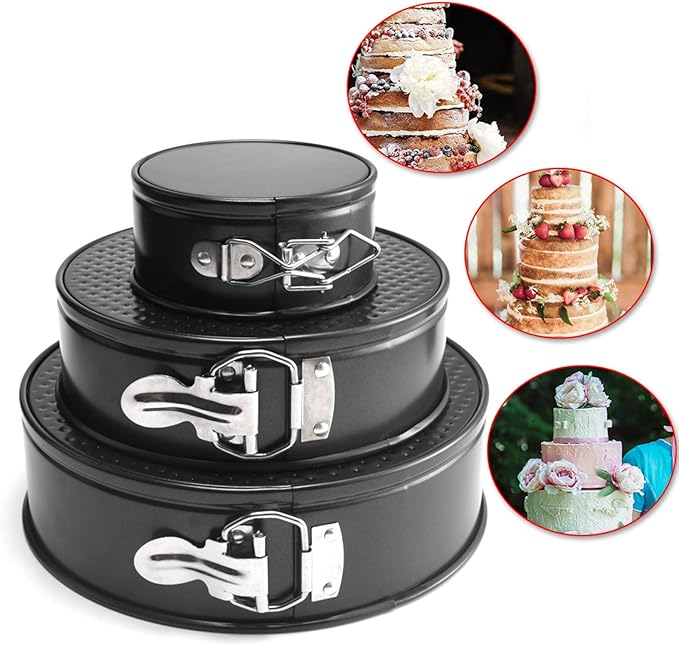 Cake Tin， Non-Stick Cake Mould, Baking Tools Baking Mold,Cake Mould,Baking Cake Ring Non-Stick Bakeware Carbon Steel Movable Bottom Lock Cake Mold Round Chiffon Baking Pan 4 Inch 1Pcs pan (Color : 4 i