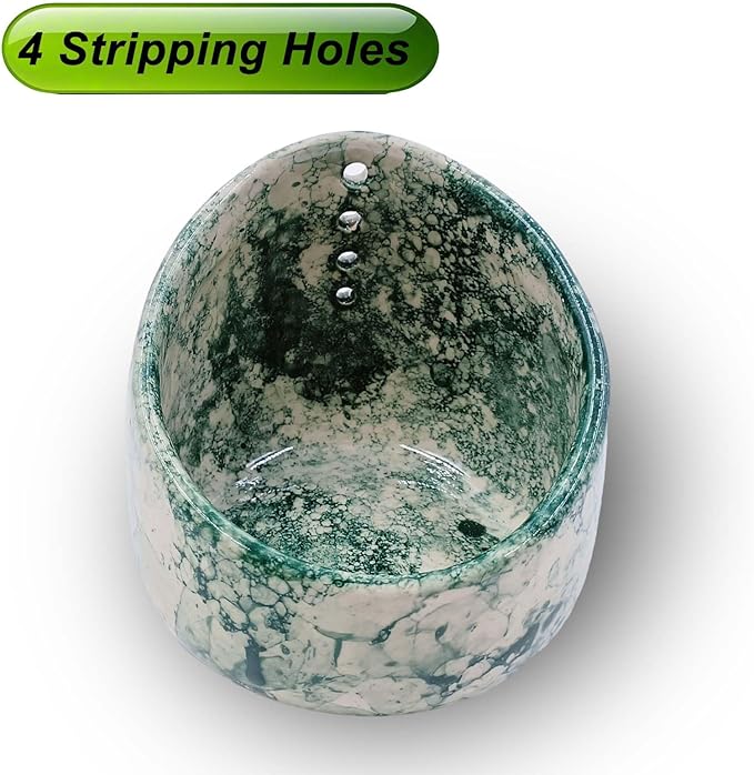 Pottery Herb Stripper Bowl Multi Size Holes Ceramic Stripping Tool Decorative Leaf Cilantro Parsley Basil Veggies Durable Kitchen Gadget