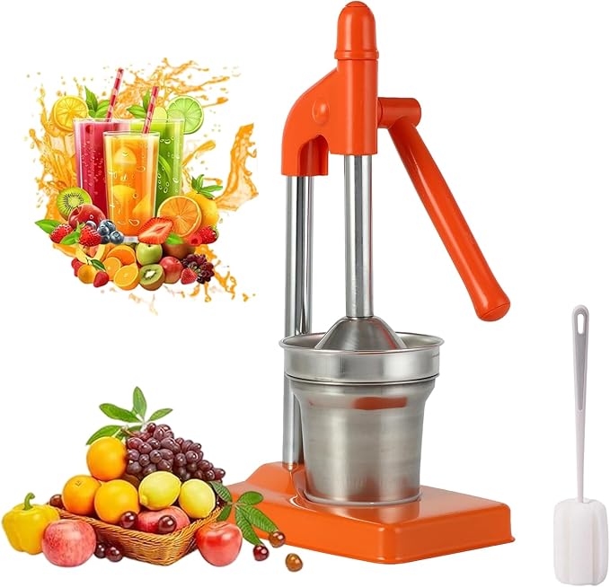 Cast Iron Juicer Hand Press, Stainless Steel Lemon Squeezer, With Non-skid Cup Baseeffort Saving Lever for Fresh Lemonade Orange Juice, Easy To Use, Home And Kitchen Essentials