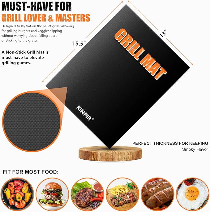 31pcs BBQ Grill Accessories Set for Men Dad, Heavy Duty Grilling Tools Gifts for Christmas, Stainless Steel BBQ Utensils Kit with Mats, Grill Brush in Carrying Bag Brown