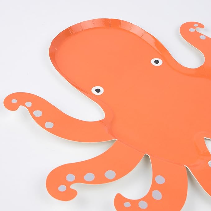 Meri Meri Mermaid Birthday Disposable Plates for Party, Pack of 8 Under the Sea Plates, Under the Sea Party Decorations