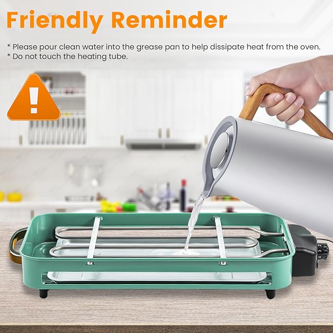 1500W Electric Indoor Grill,2 in 1 Portable Smokeless Indoor Raclette Table Grill,Korean BBQ Grill for Kitchen with Grill Net & Non-Stick Cooking Removable Plate 5 Temperature Control,Dishwasher Safe