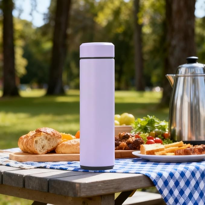 PARACITY Insulated Water Bottle,15 oz Stainless Steel Thermal mug, Double Wall Vacuum Water Bottle, Metal Water Bottle Keeps Hot for 12 Hrs, Cold for 24 Hrs, for Coffee, Drinks(pink)
