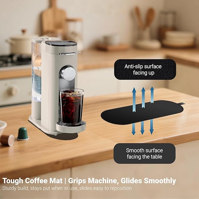 Sliding Pad for Ninja Single Serve Coffee Maker PB051 and PB041, Espresso Mat Fit for Ninja Coffee Maker Mat PB051/PB041 - Smooth Glide, Perfectly Conform to the Base