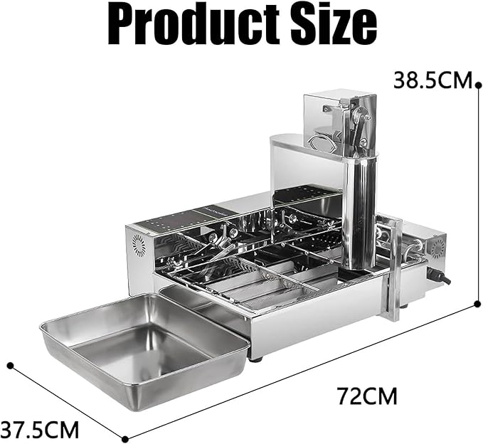 Electric Doughnut Machine,Small Donut Maker,Donut Maker,Automatic Doughnut Machine,304 Stainless Steel Auto Donut (220V)