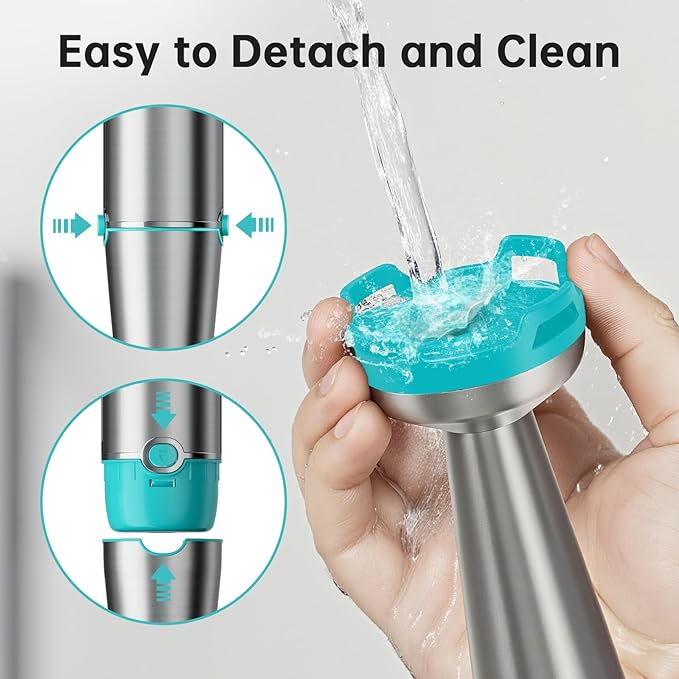 Turelar Immersion Blender Handheld Corded Hand Blenders Set 1100W, Trigger Variable Speed 5 in 1 Stick Emulsifier with Chopper, Whisk and Frother for Soup, Baby Food and Smoothies, Cyan Blue