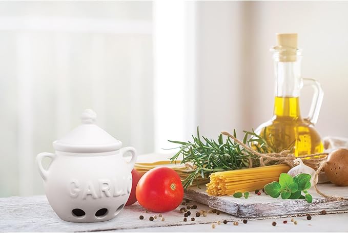 Fantes Garlic Keeper, Unglazed Ceramic, The Italian Market Original since 1906