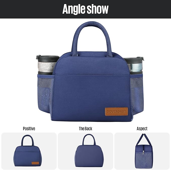 douyadady Lunch Bag Women/Men Lunch Box Women/Men (Dark blue)