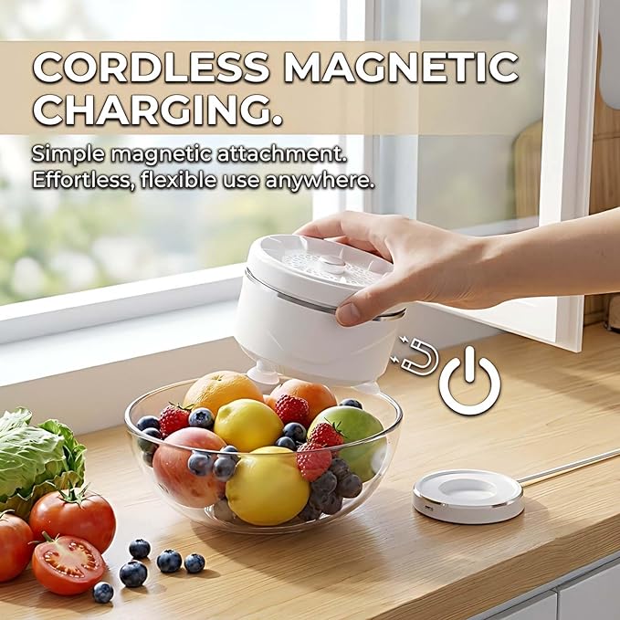 Produce Cleaner, Fruit And Vegetable Washing Machine, 2026 Upgraded Fruit Cleaner Device With Titanium Electrolysis Purification For Home Kitchen, Vegetable Washer Machine (1pc)